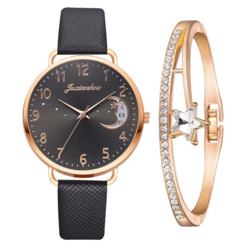 Relógio Feminino Lua + Bracelete de Brinde | Frete Grátis